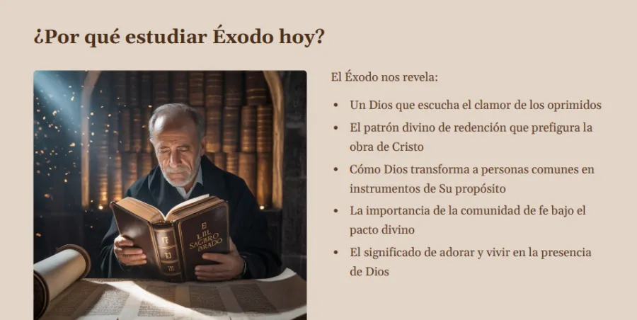Página del estudio de Éxodo